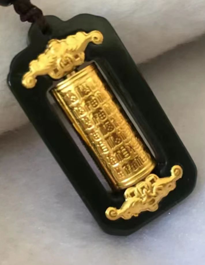 老/叶/H56足金999转经筒吊坠（包邮+证书+礼盒）