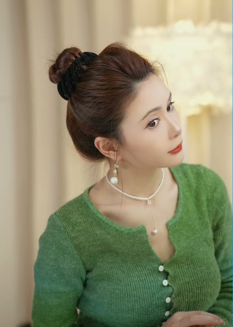 天鹅绒伸缩盘发神器L