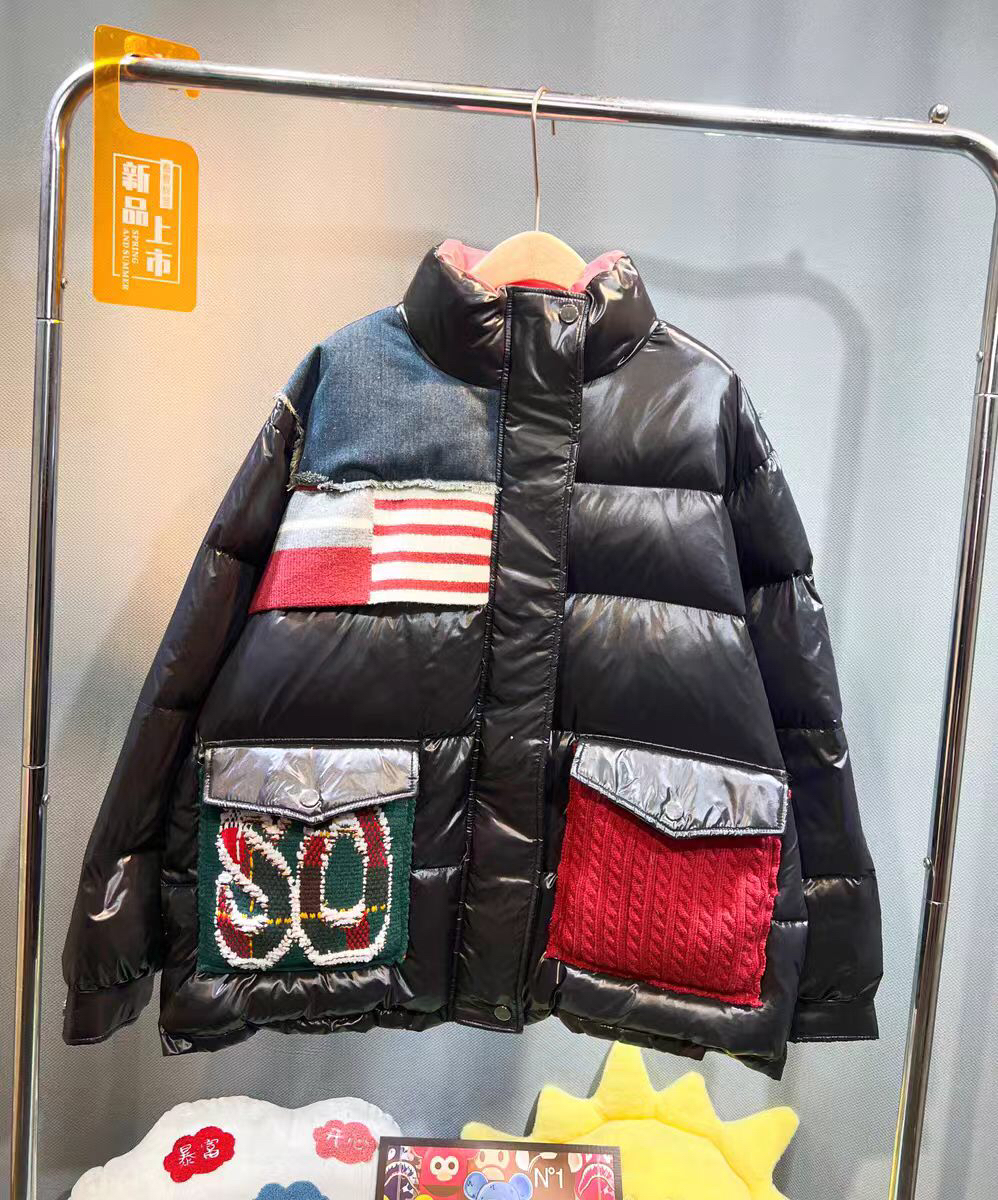 欧货潮牌个性宽松休闲拼接针织大口袋洋气外套