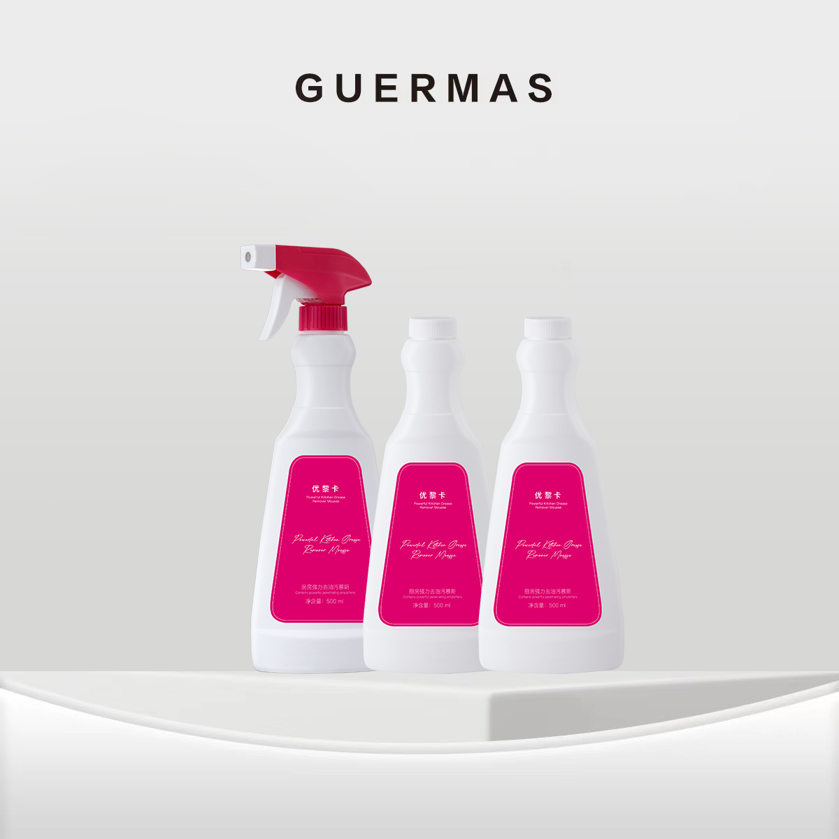娇玛仕 优黎卡厨房强力去油污慕斯3瓶