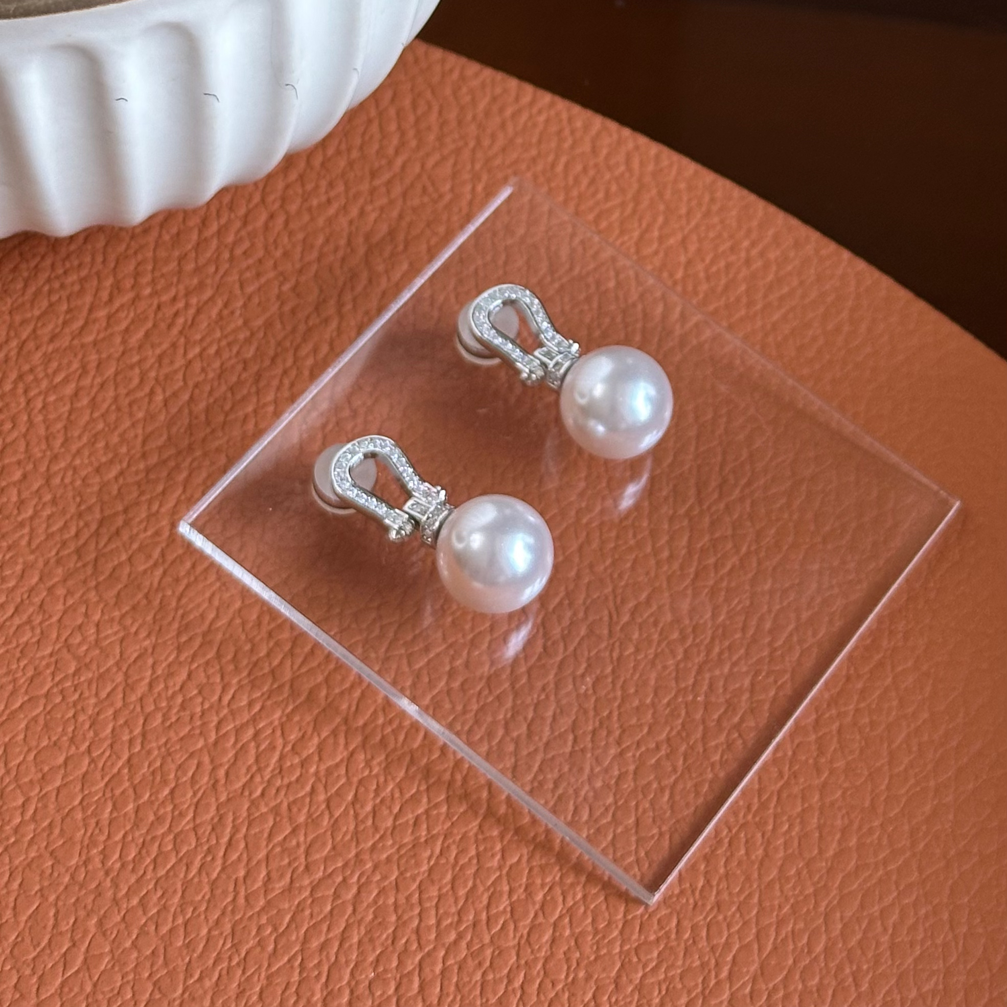 铜合金仿珍珠耳饰 E0277百搭饰品小众简约精致耳钉优雅气质经典