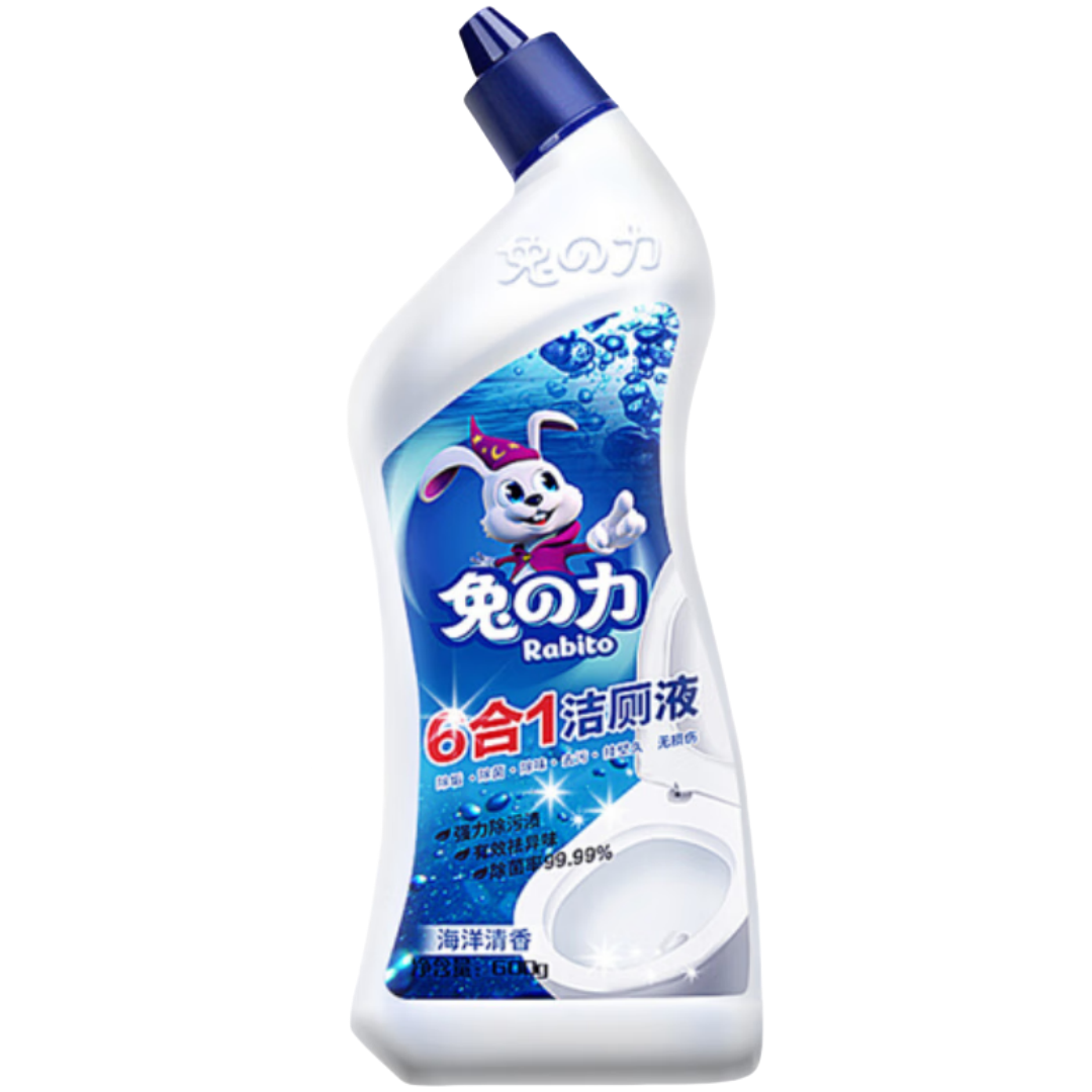 兔之力 6合1洁厕液(海洋清香) 600g/瓶厕所除垢清洁剂
