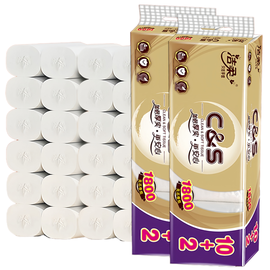洁柔金尊实芯卷纸纸巾【1800克】12卷/提厕所卷纸