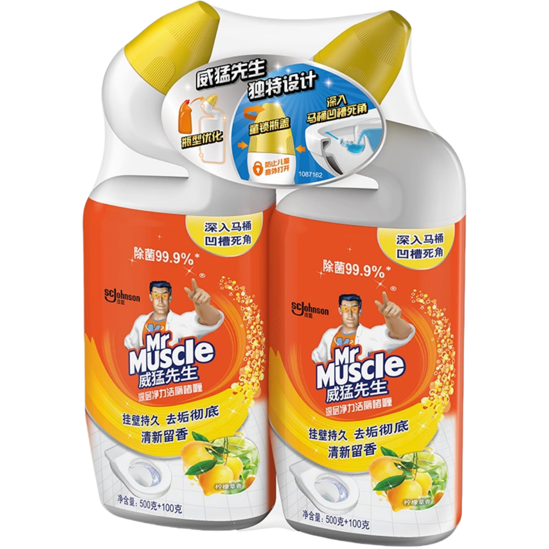威猛先生 洁厕啫喱(柠檬草香) 600g*2瓶/套厕所除垢清洁剂