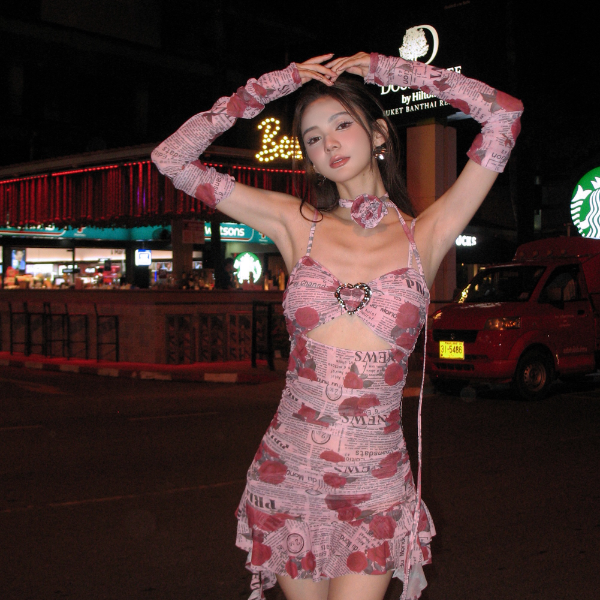 OMOM【浪漫主义】2025春夏新款分体三件套裙式泳衣遮肚沙滩泳装3081