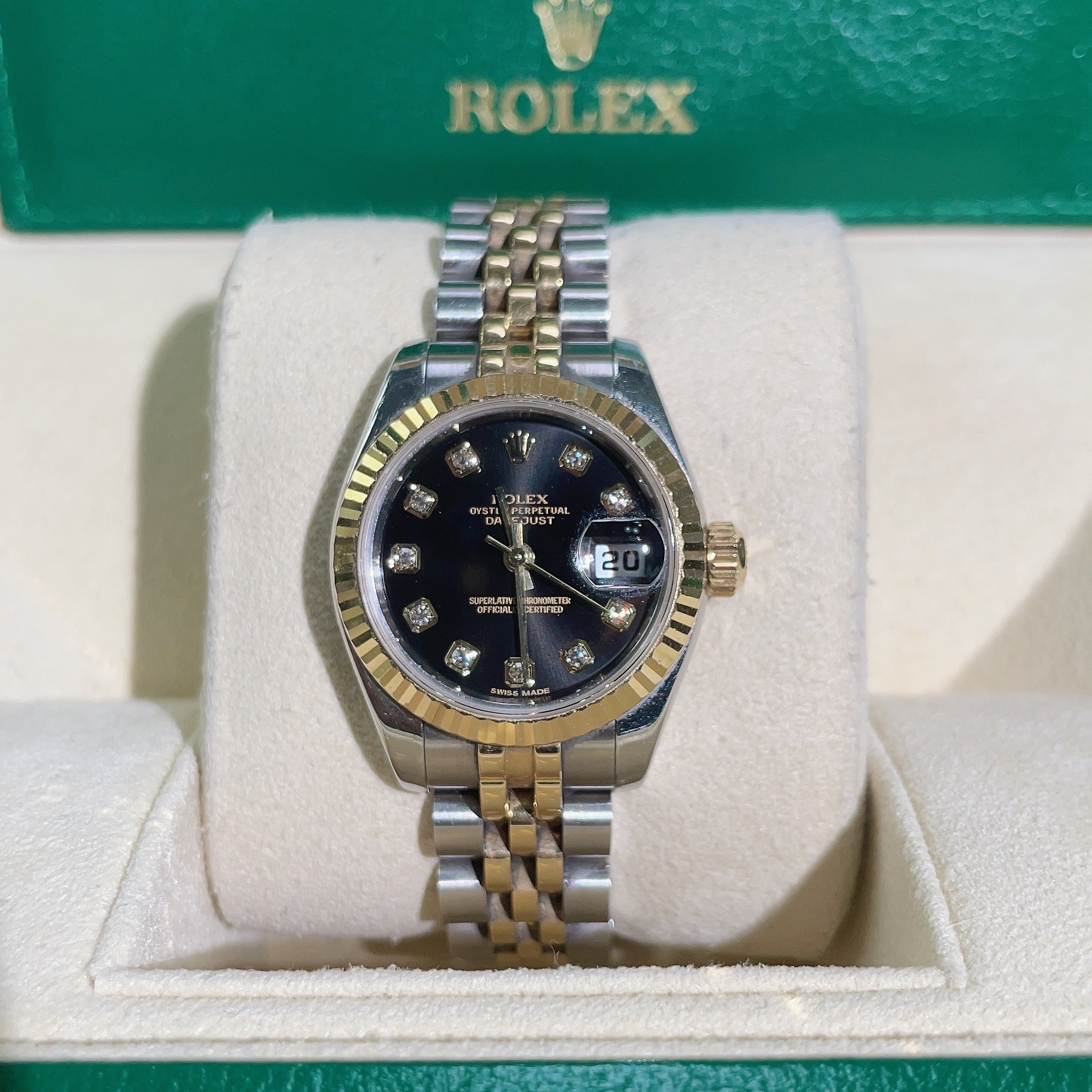95新 Rolex/劳力士 179173/26盘/酷帅黑/原盘原钻/自动机械单表