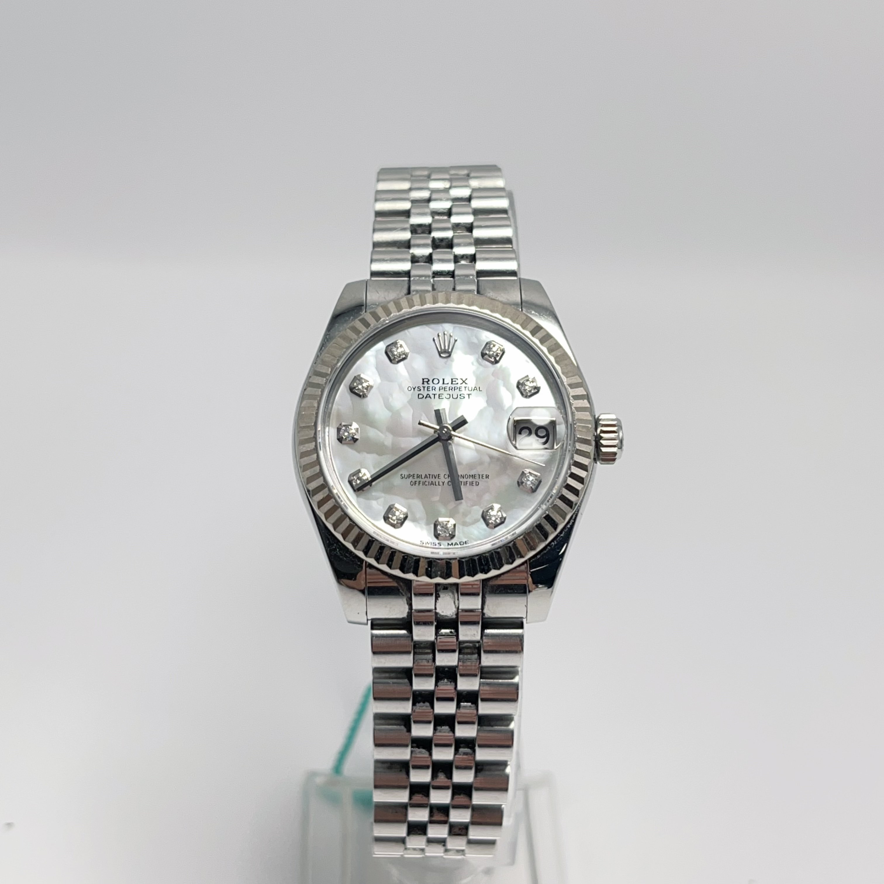 99新 Rolex/劳力士 178274/白贝母/原盘原钻/31mm/自动机械