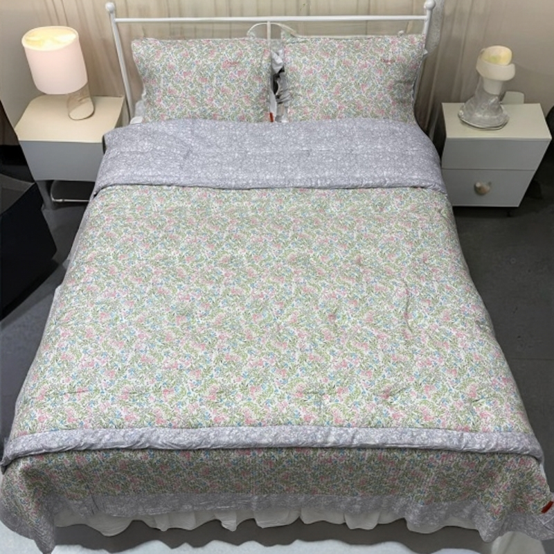 竹叶花儿春秋被四件套 