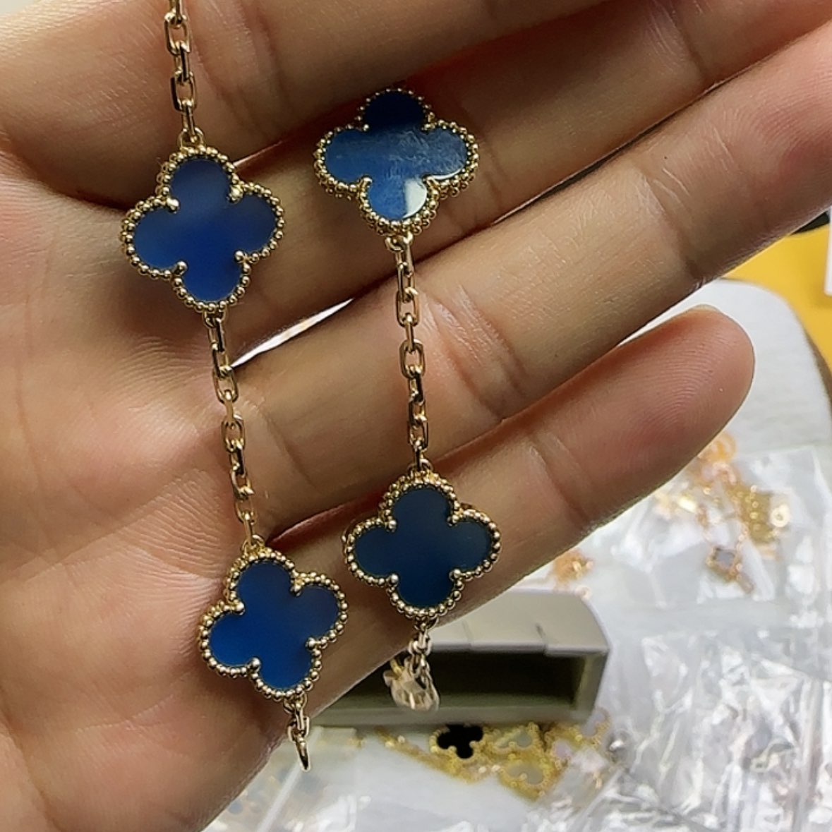 【闪购商品】玛瑙/玉髓手链18K金镶嵌
