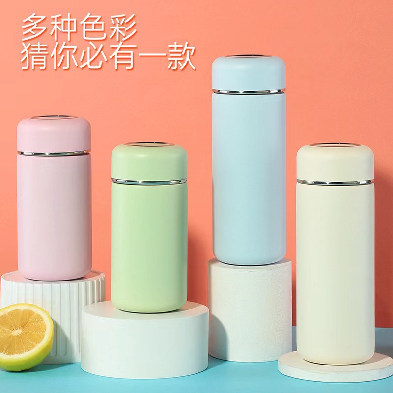 细长小巧新款316不锈钢商务磨砂保温水杯真空礼品杯子长款水杯