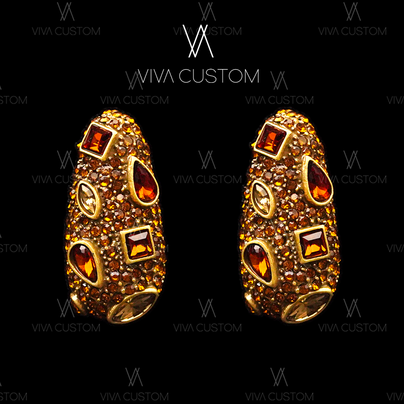 （小而美系列）中古满镶花生耳钉