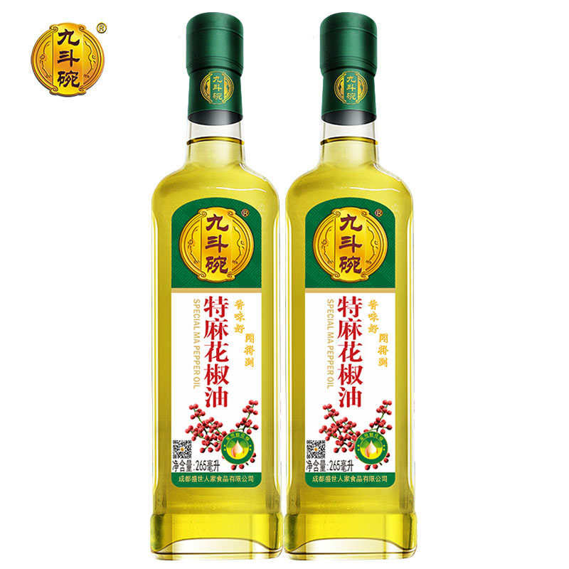 九斗碗特麻花椒油265ml*2麻辣烫米线麻油汉源花椒油调味油家用