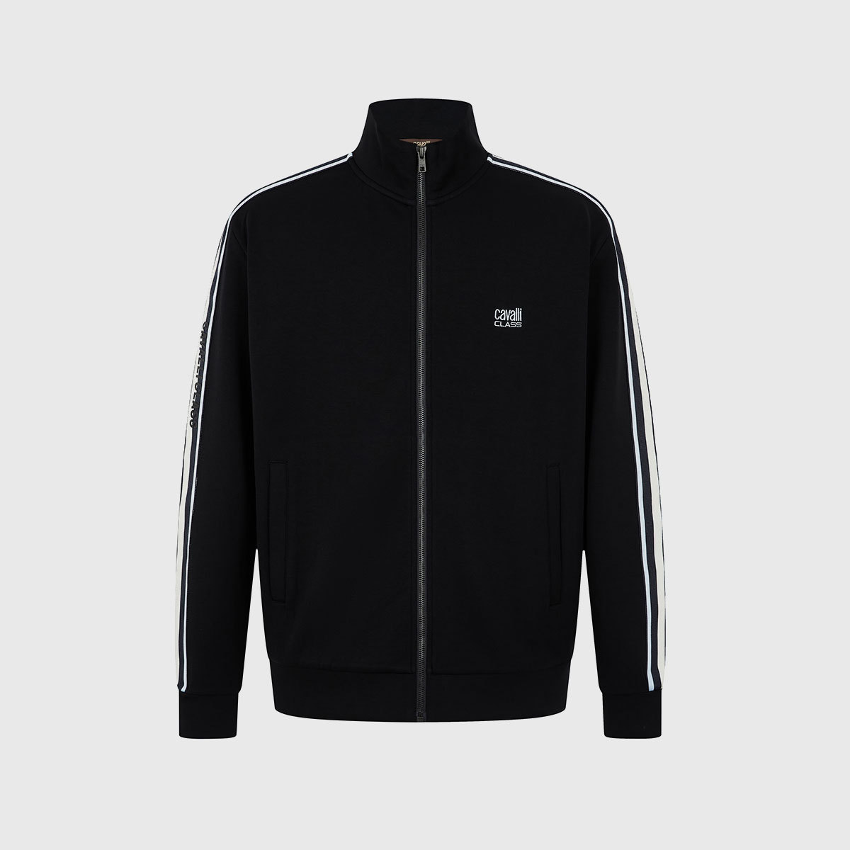 Cavalli Class秋冬新款轻奢男款休闲全开衫拉链立领外套JDC97