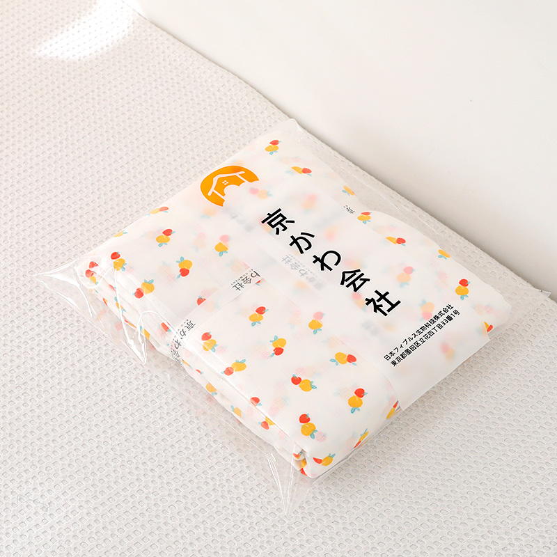 【京かわ会社】有氧双层纱布三件套 A类母婴级全棉裸睡款 桃妖妖