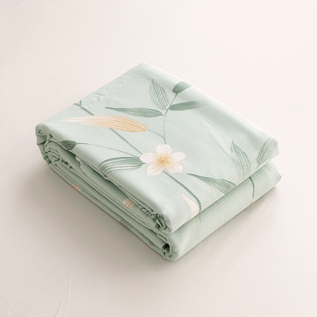 【京かわ会社】竹小棉纯棉加厚床单220*240cm 真爱-绿