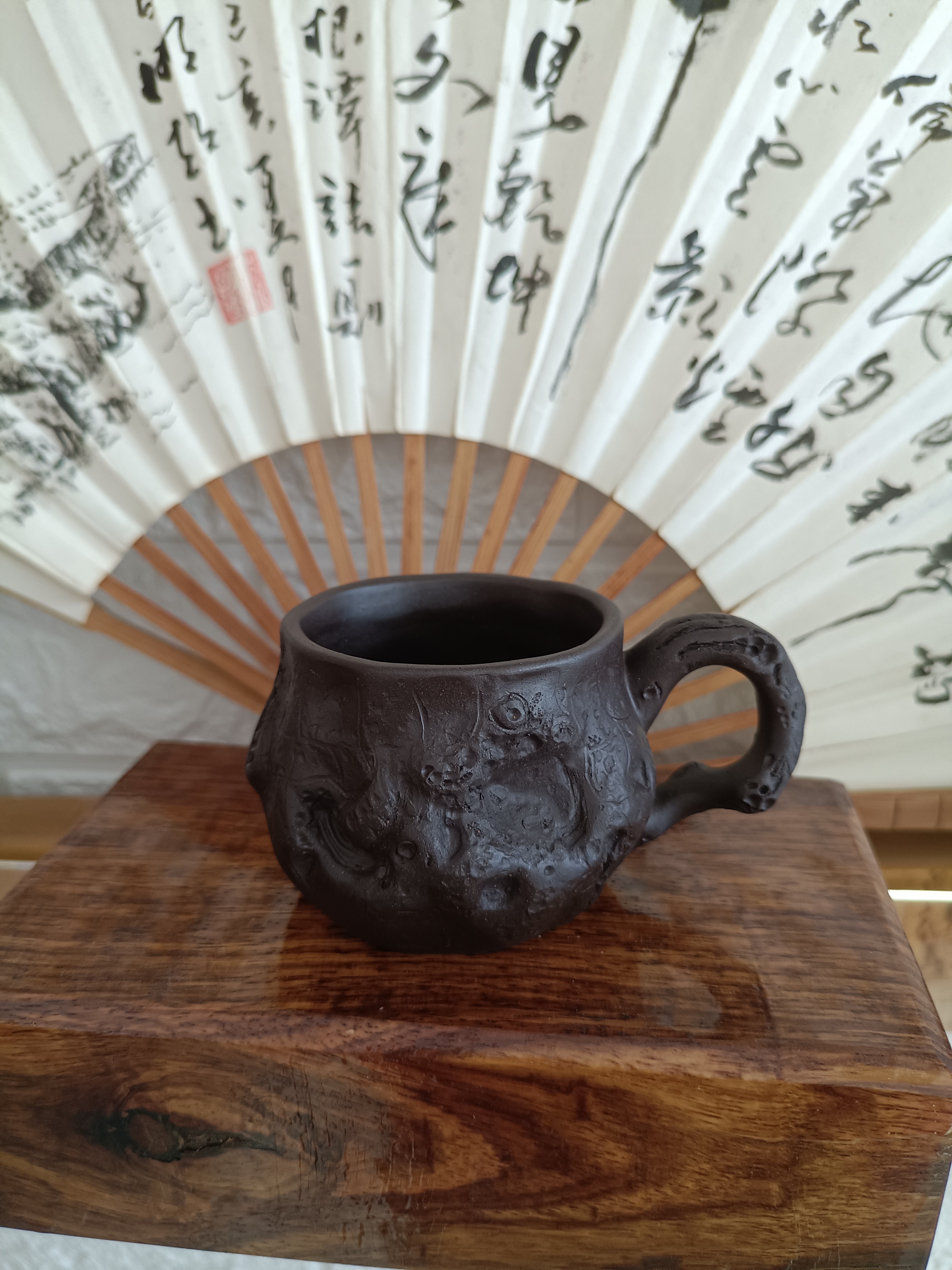 黑泥主人杯，原矿紫砂泥料