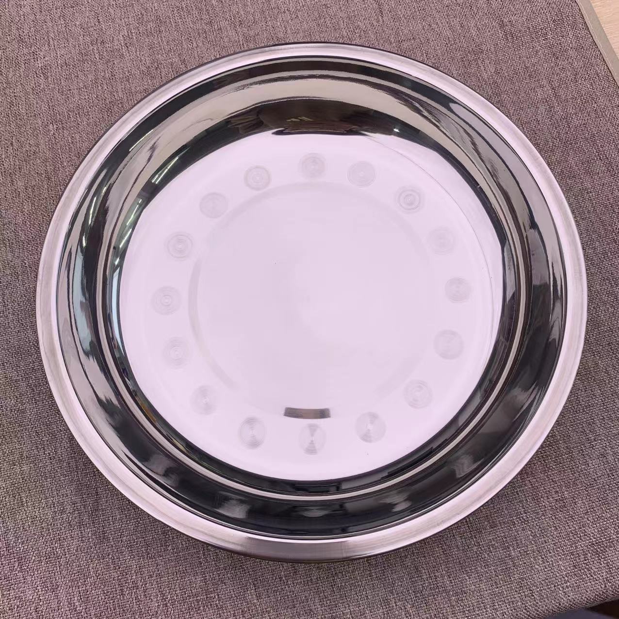 S148亗高级23cm不锈钢大盘1个 伊蒂丨 豆芽 耳套厂家浮力