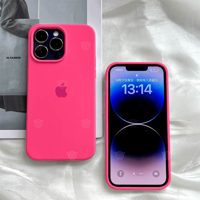 火龙果苹果15打工人iPhone14ProMax液态硅胶11/12/13大孔Xr手机壳
