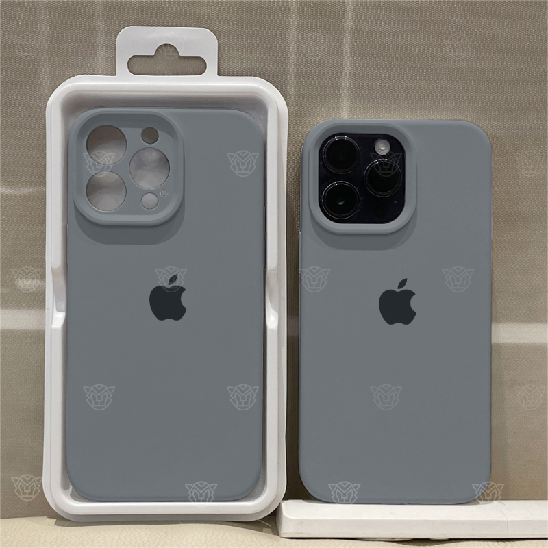 ins碳灰色iPhone15全包液态硅胶手机壳苹果14/13/12网红防摔超薄