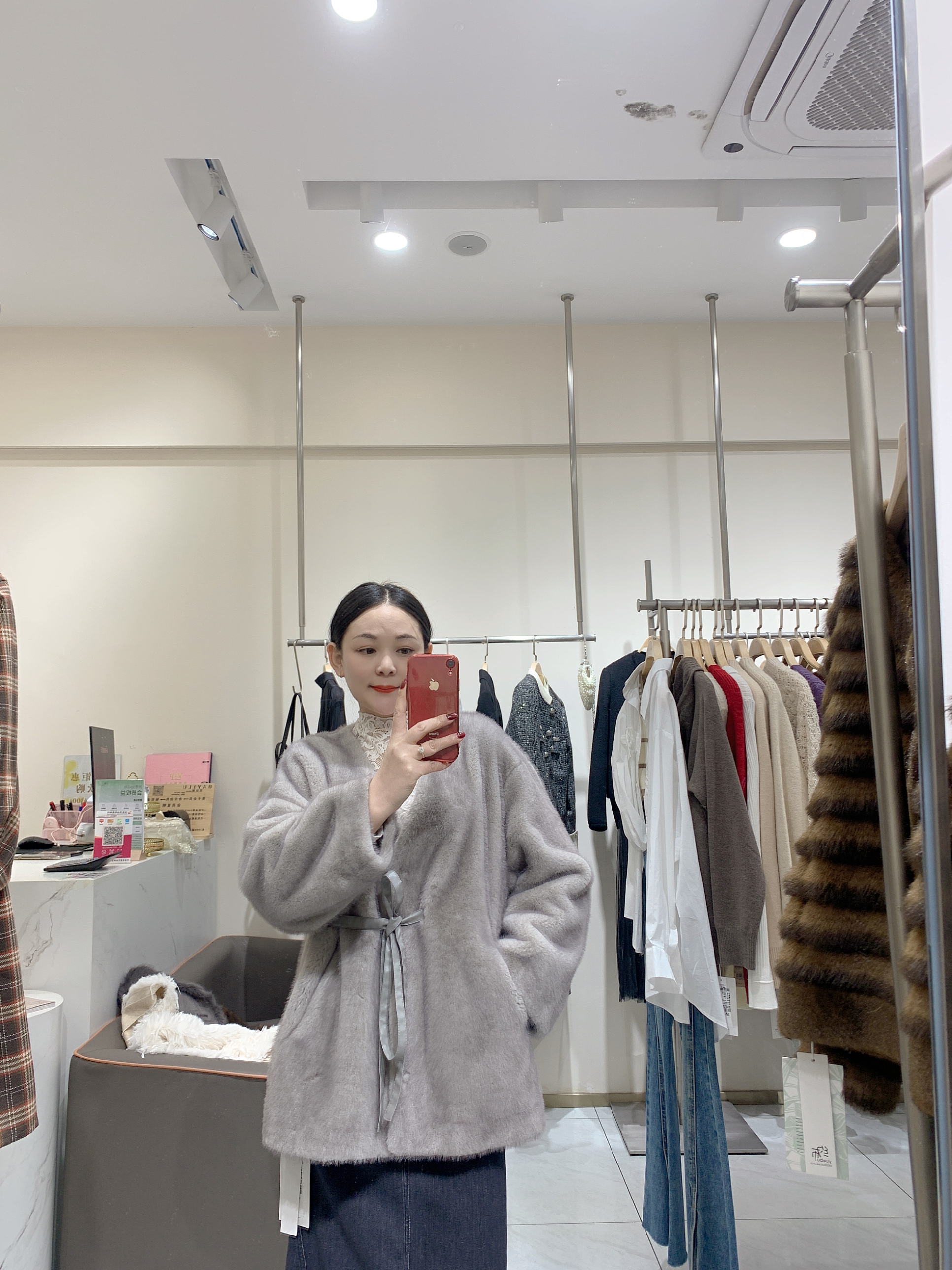 YB浴袍双色皮毛外套YL558738 799