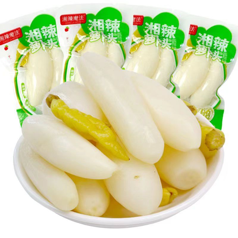 泡椒萝卜头山椒酸辣脆爽口开胃整只萝卜条下饭菜泡菜零食批发便宜