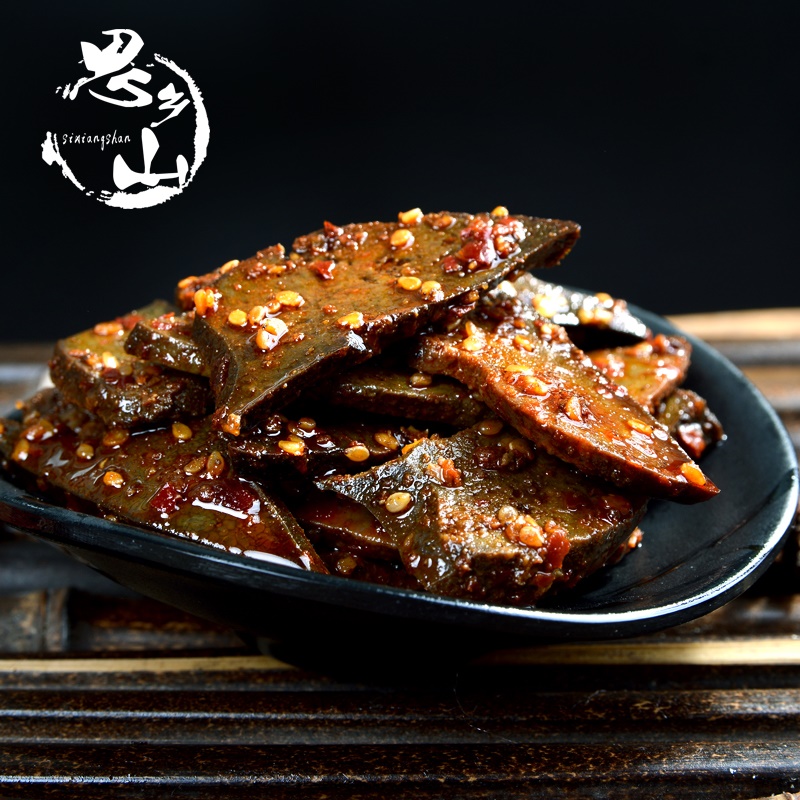 湖南特产平江馋嘴柴火猪肝香辣卤味小吃有嚼劲下酒休闲零食新鲜