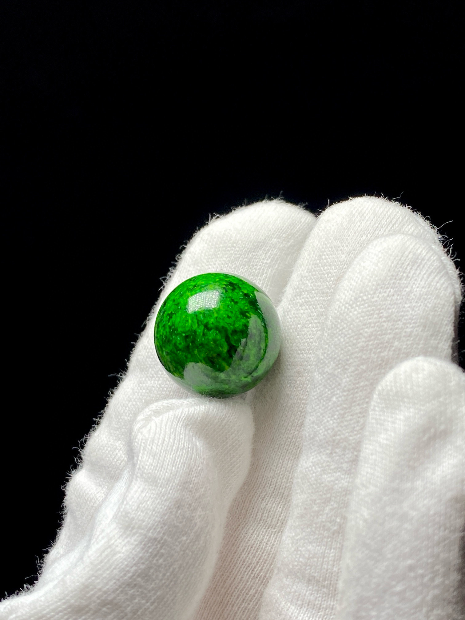 天然猛犸牙虬呛色18单珠