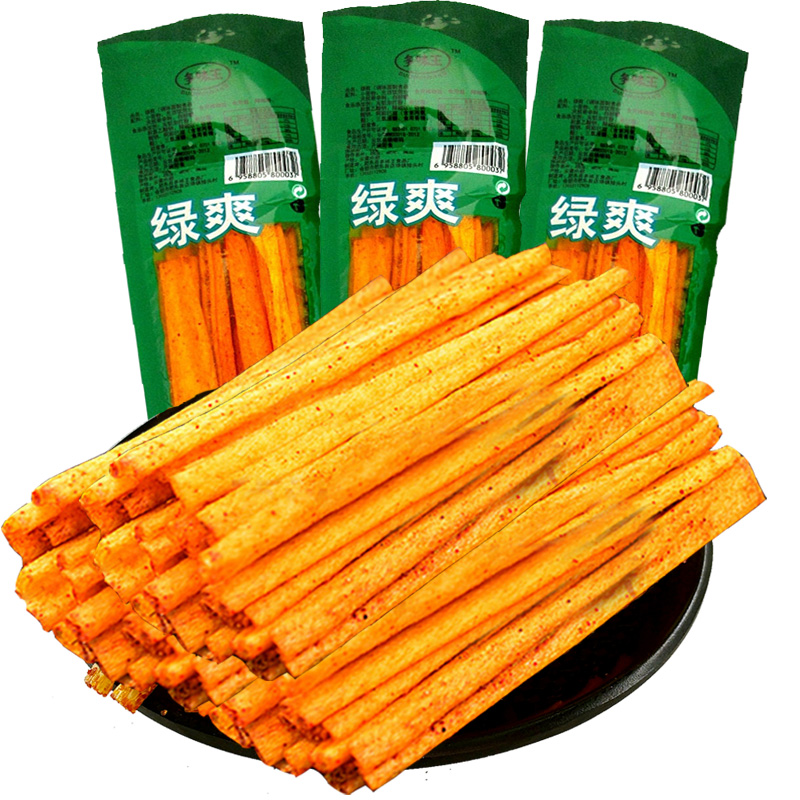 千味源绿爽辣条五毛钱的麻辣80后90后儿时怀旧小零食