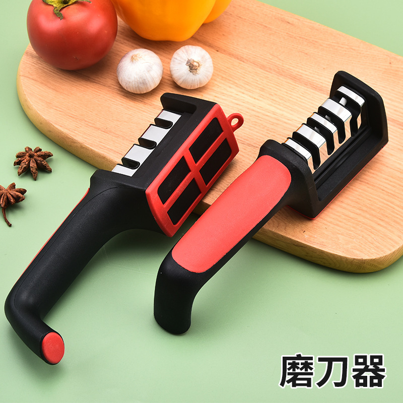 现货磨刀器多功能三段四段式磨刀石快速陶瓷磨刀工具家用磨刀工具