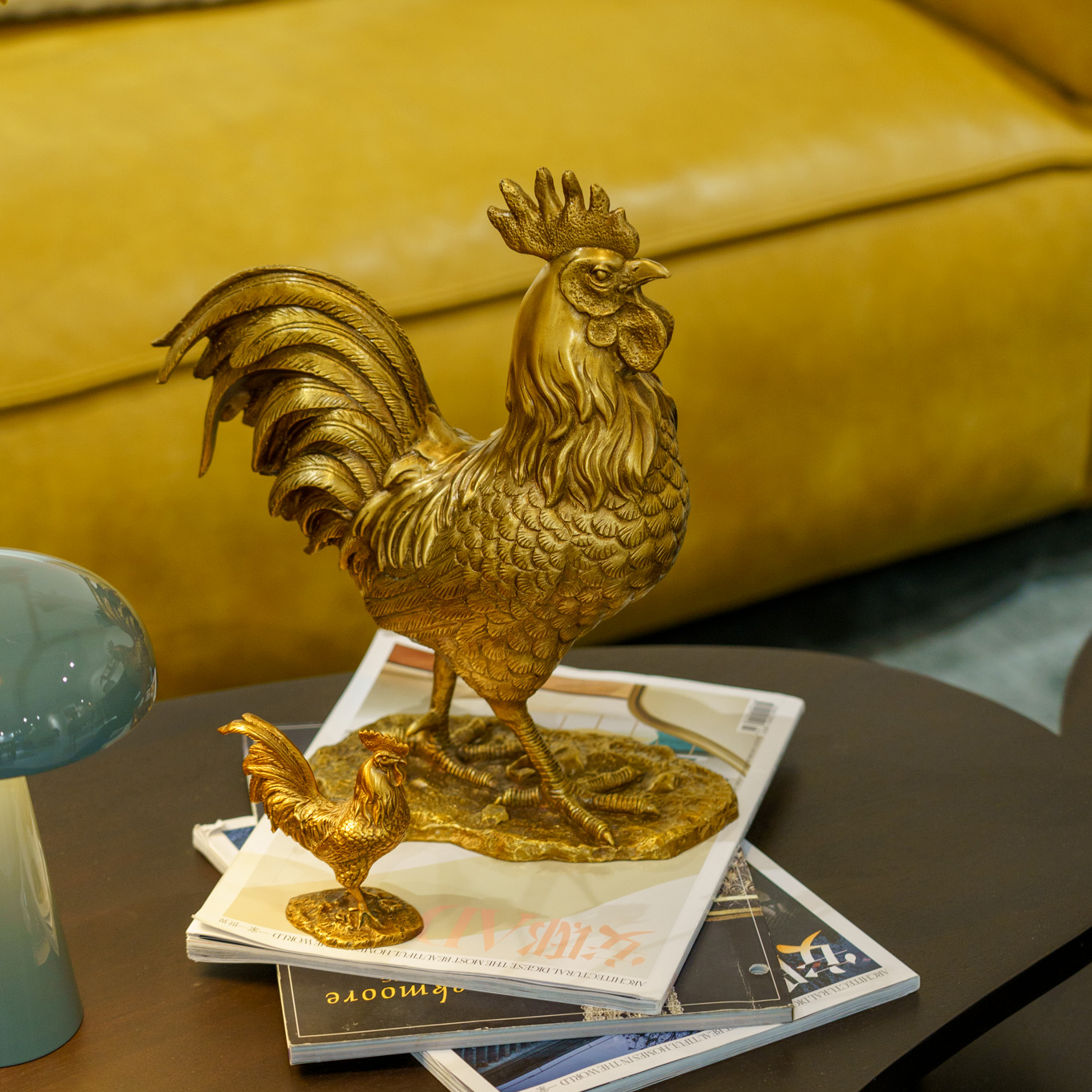 DR-卡斯特兰全铜迷你小公鸡客厅乔迁家居饰品摆件C5863