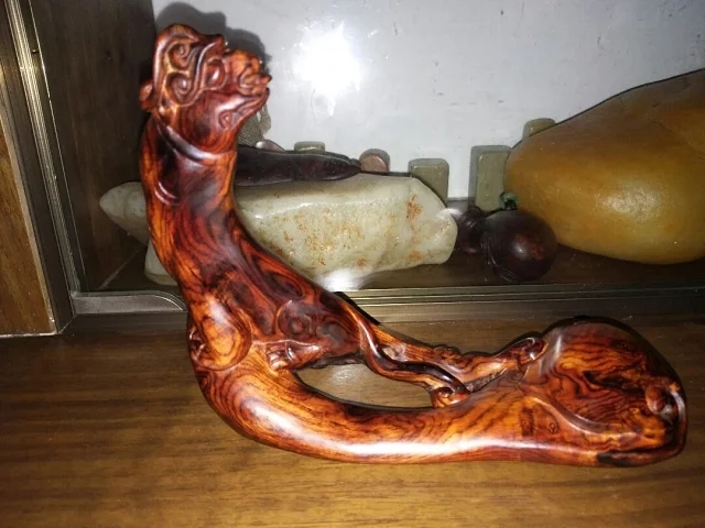 黄花梨笔架16-13--6cm170克