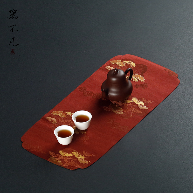 织锦防滑壶垫中式禅意复古家用桌旗布茶桌隔热垫茶道干泡席壶承垫