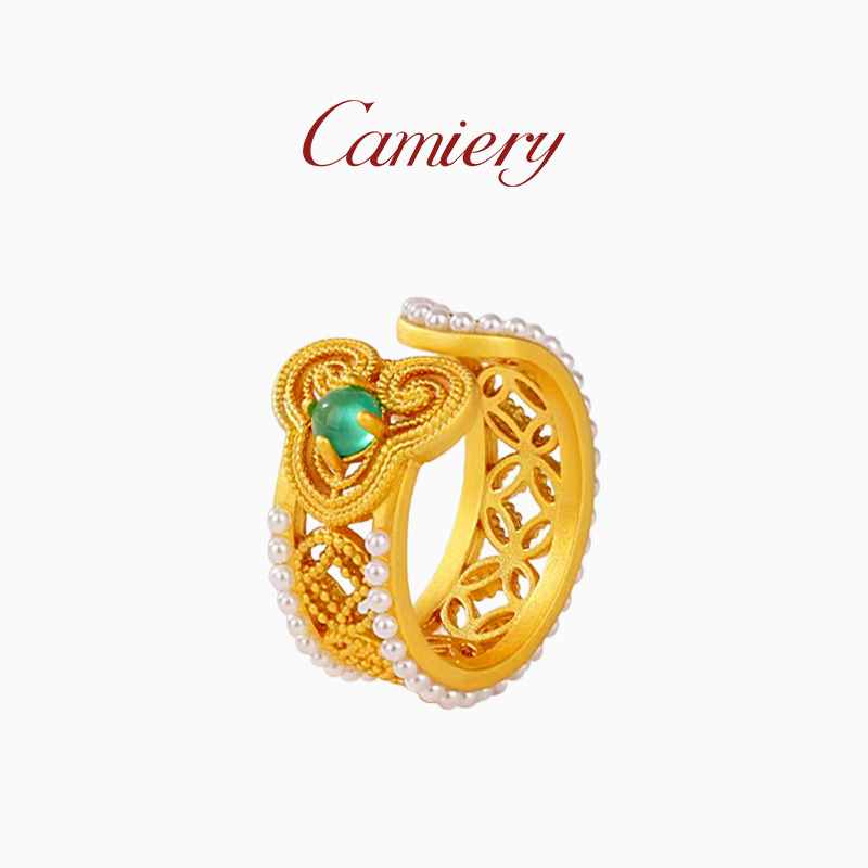 CAMIERY新中式花丝如意戒指古法