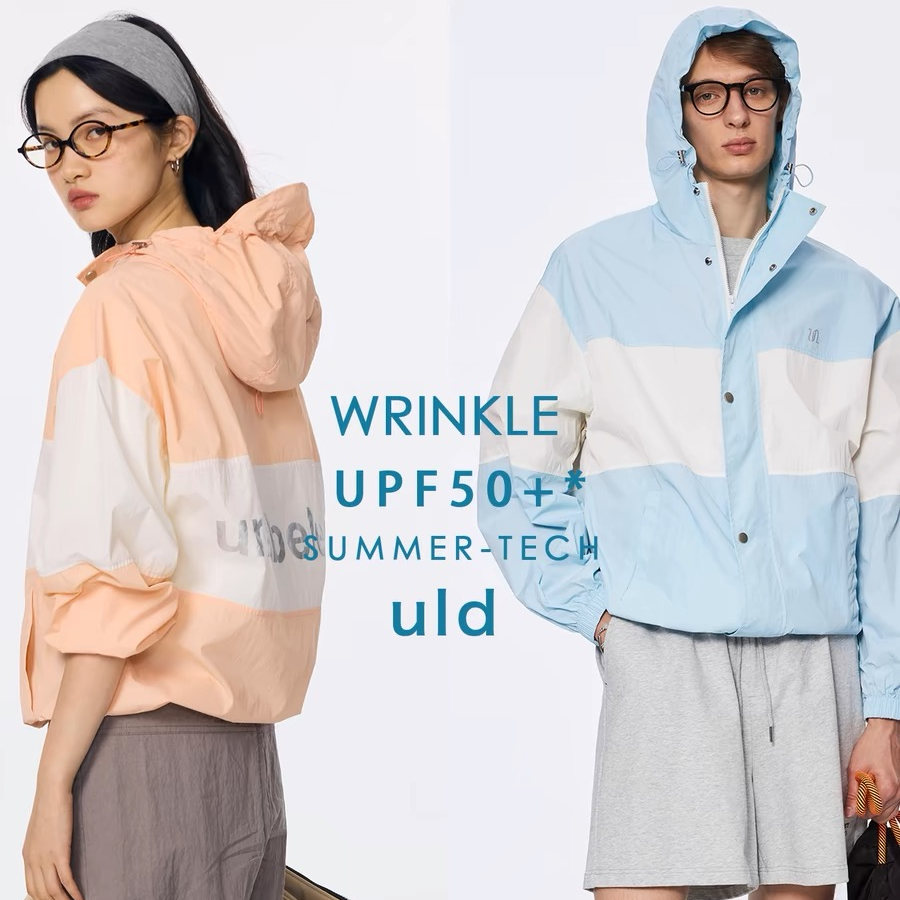 ULD/春夏新中古撞色纸感户外防晒外套 中古拼色防晒衣QC