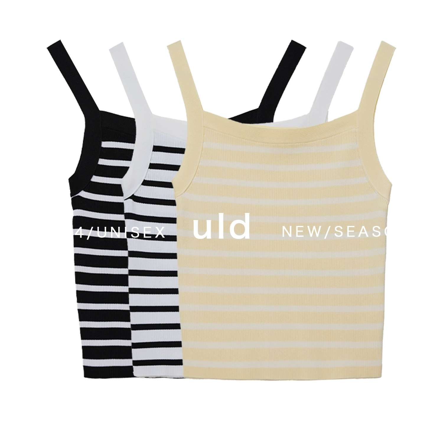 ULD/ofg系列 基础款吊带条纹背心女春夏新款内搭短款针织打底 QC