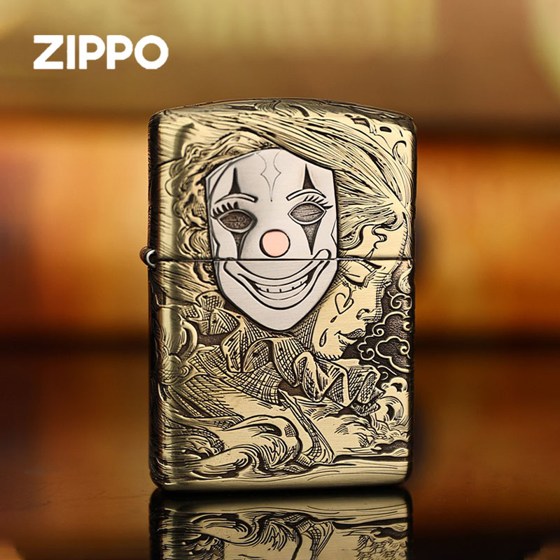 ZIPPO打火机 168盔甲面具人生男士礼品收藏送礼精雕防风DYX1H1