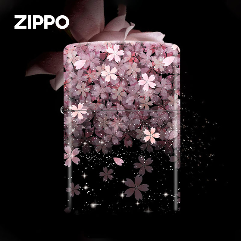 zippo打火机 粉色满天星樱花 官网正品个性创意男士送礼DYX1H1
