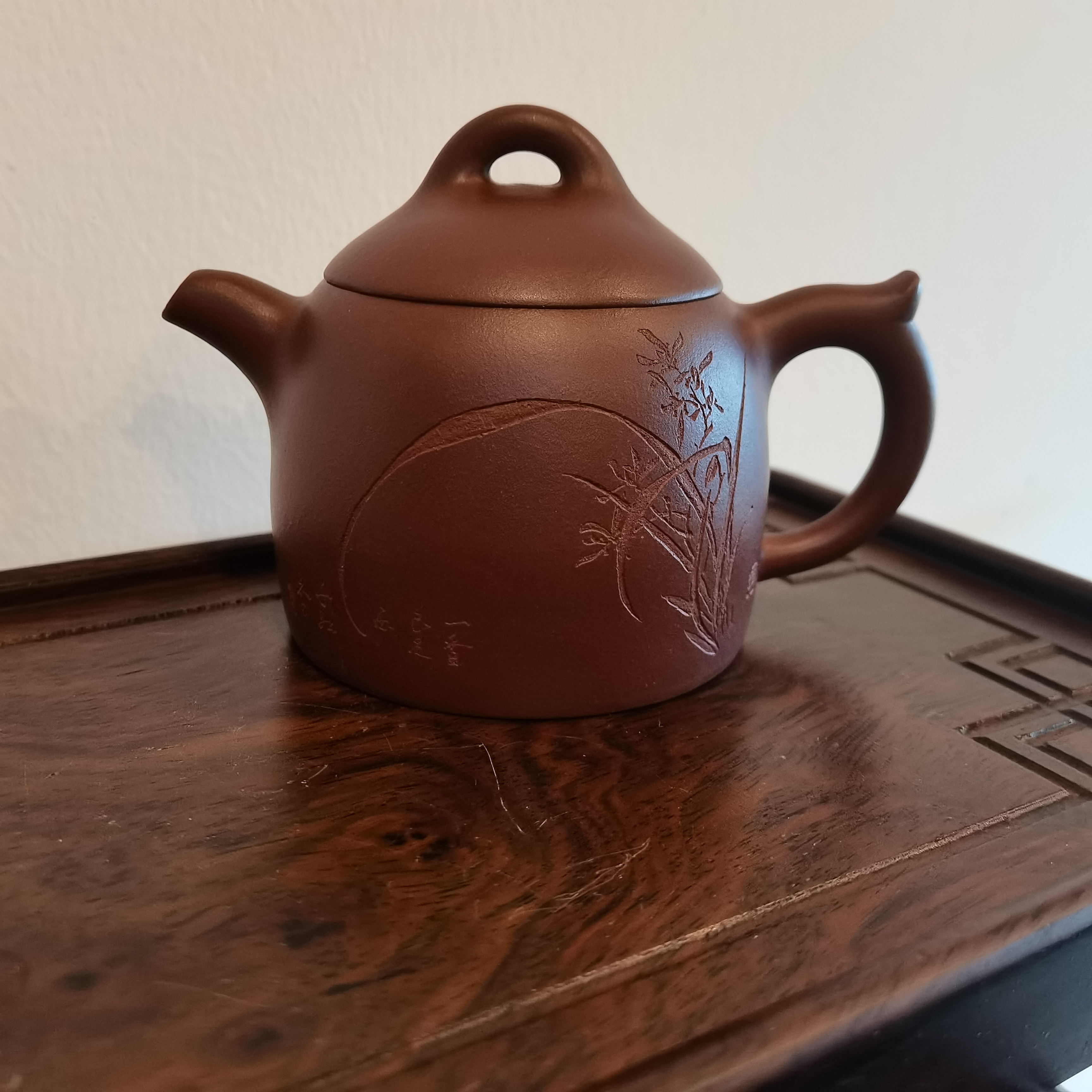   秦权壶  原矿枣红泥 全手工制作 170ml  左右