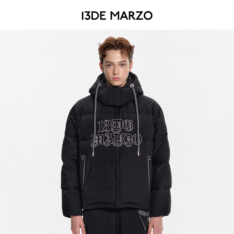 13DE MARZO专柜正品恶魔天使玩偶休闲时尚外套连帽百搭羽绒服