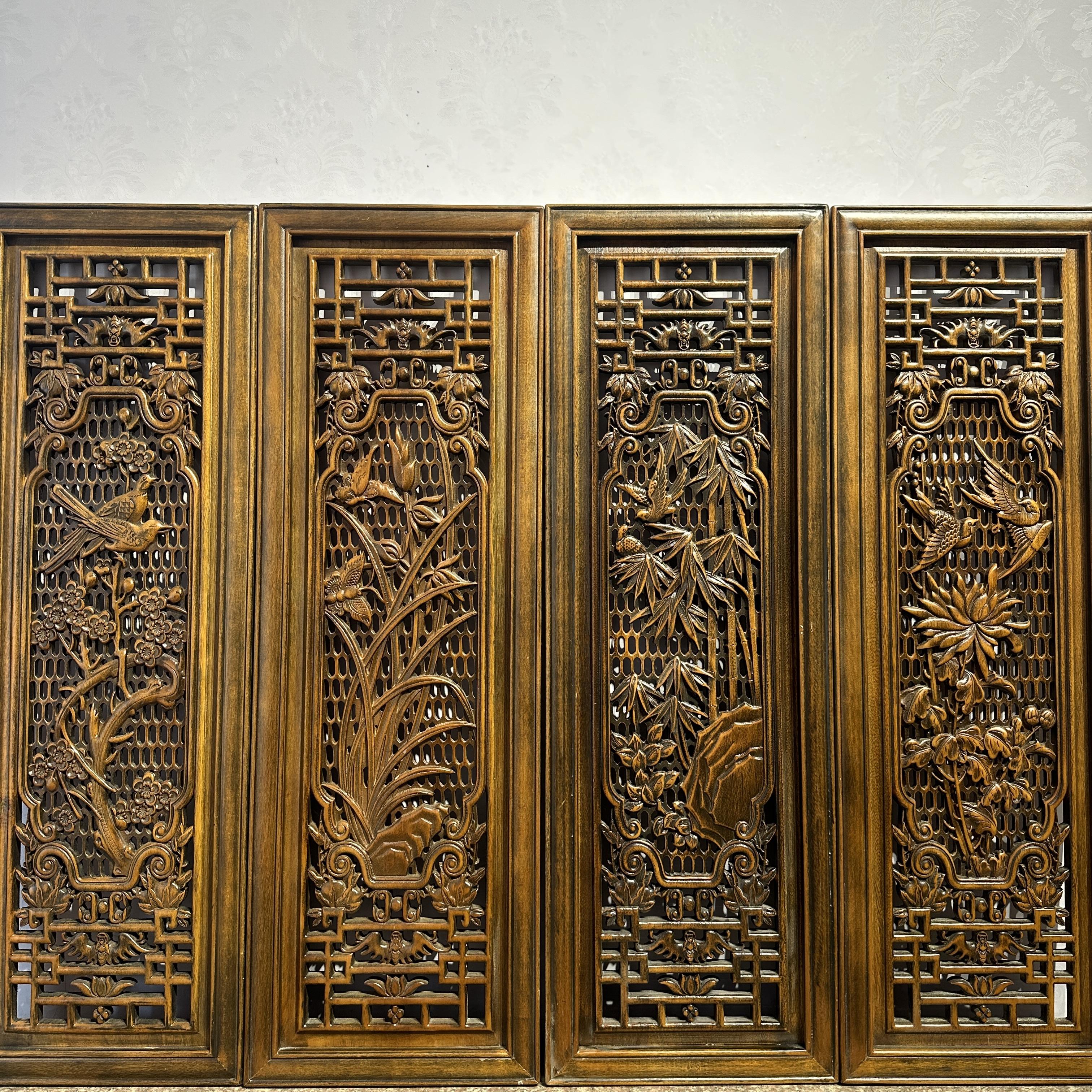 东阳木雕梅兰竹菊工艺品【定制品不支持退货】