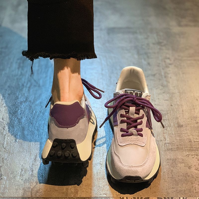 百丽纯爱运动鞋女2023秋季新款轻便女鞋休闲时尚百搭舒适厚底跑步