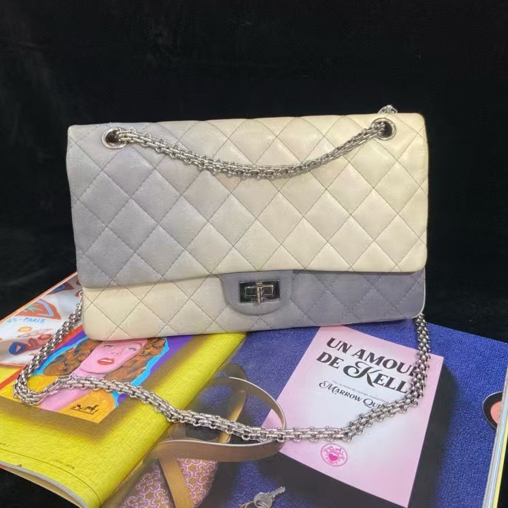 95新 Chanel/香奈儿 2.55 中号 渐变色季节款 单肩包