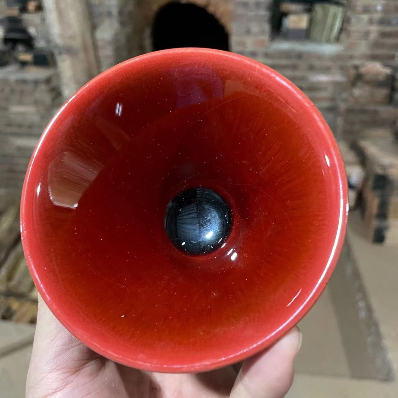 流光溢彩瓷茶盞喝茶斑纹19