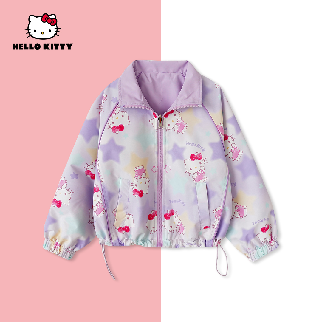 [XL] HelloKitty秋季女宝外套女童中大童洋气双面外套MKYQ10059