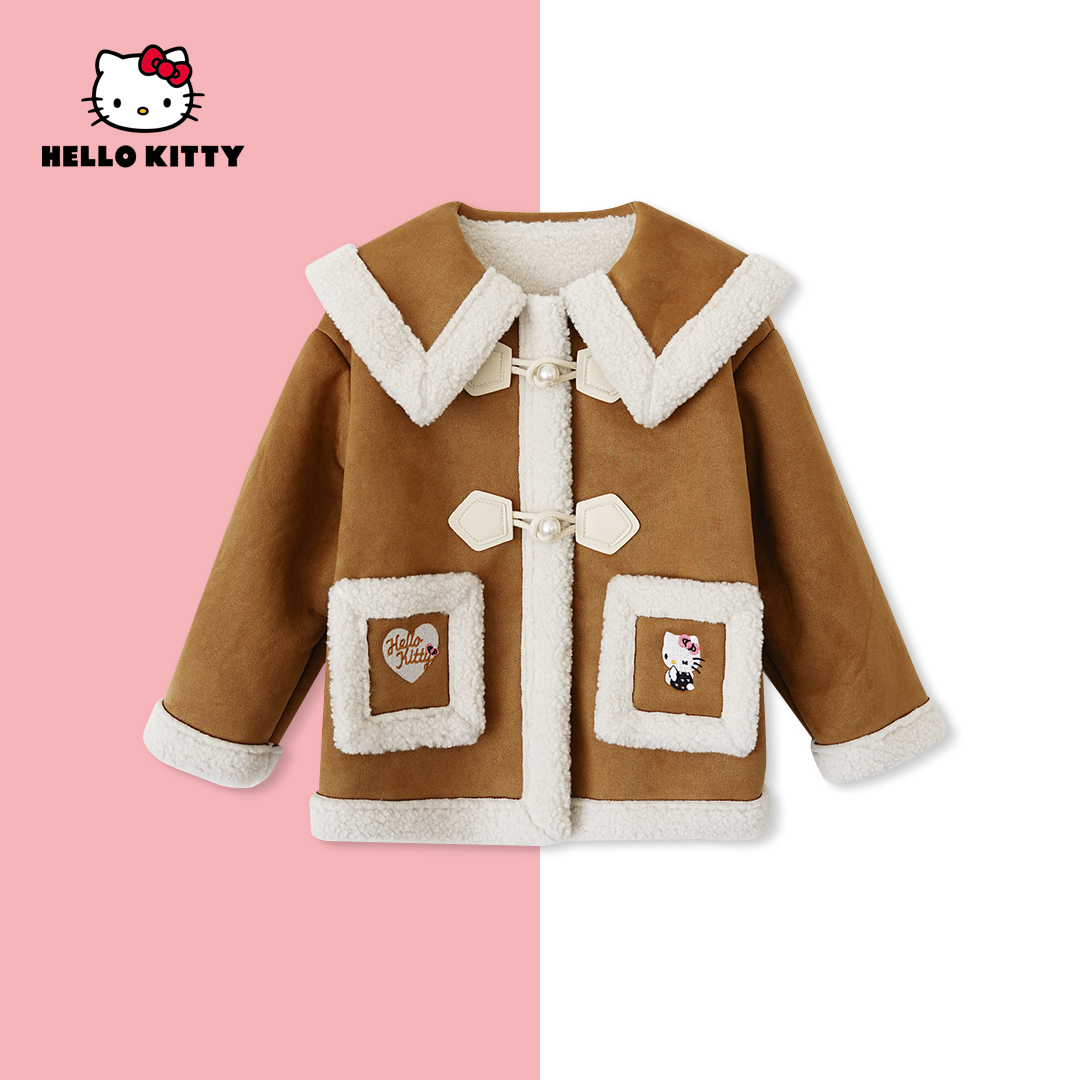 【QC】HelloKitty冬季新款女宝衣服时尚儿童加绒外套AC4428BG133