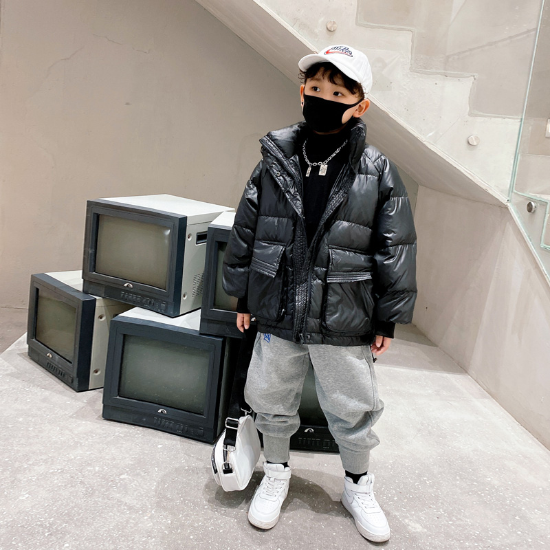 男童羽绒服冬装中大童白鸭绒上衣儿童90绒洋气宝宝外套潮S4828