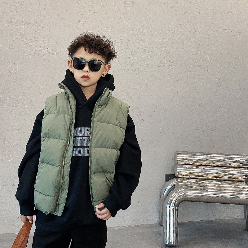 男童羽绒马甲新款冬加厚保暖外穿儿童韩版宽松坎肩背心马夹S5921