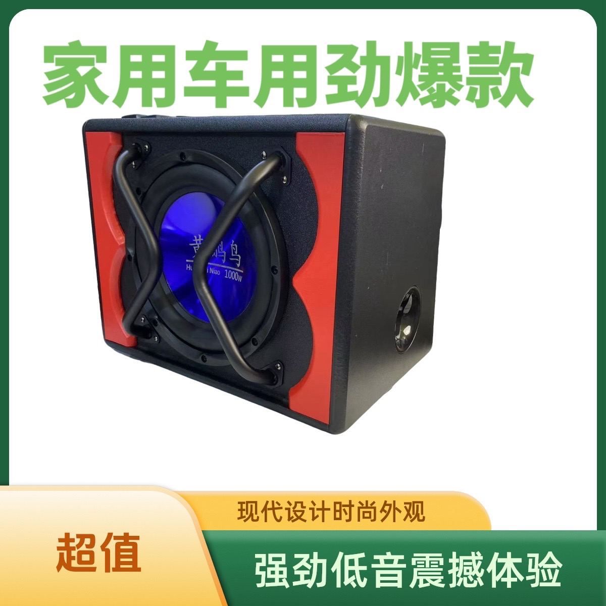 10寸高品质重低音大功率汽车改装12v24v220v蓝牙音箱家用车载音响