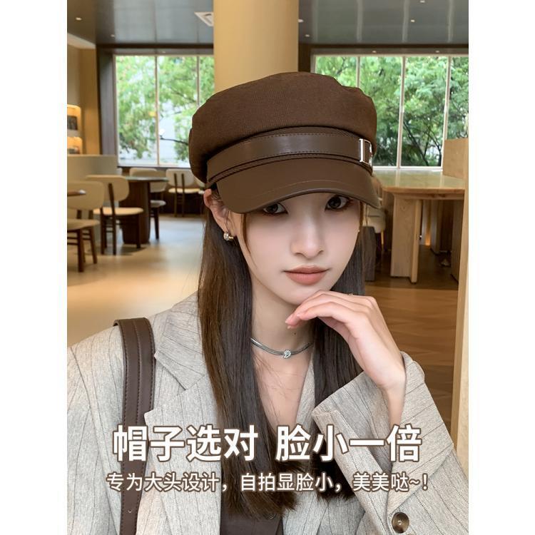 韩版春秋新款贝雷帽女复古百搭气质鸭舌帽网红休闲显脸小八角帽潮