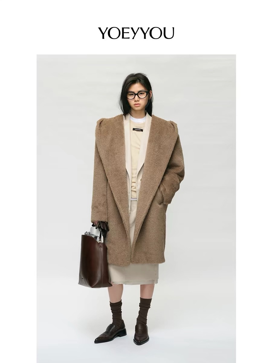 YOEYYOU 独立设计师品牌 24冬新品连帽中长大衣